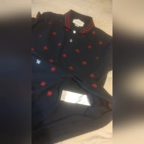 Gucci Bee Star Embroidery Mens Polo